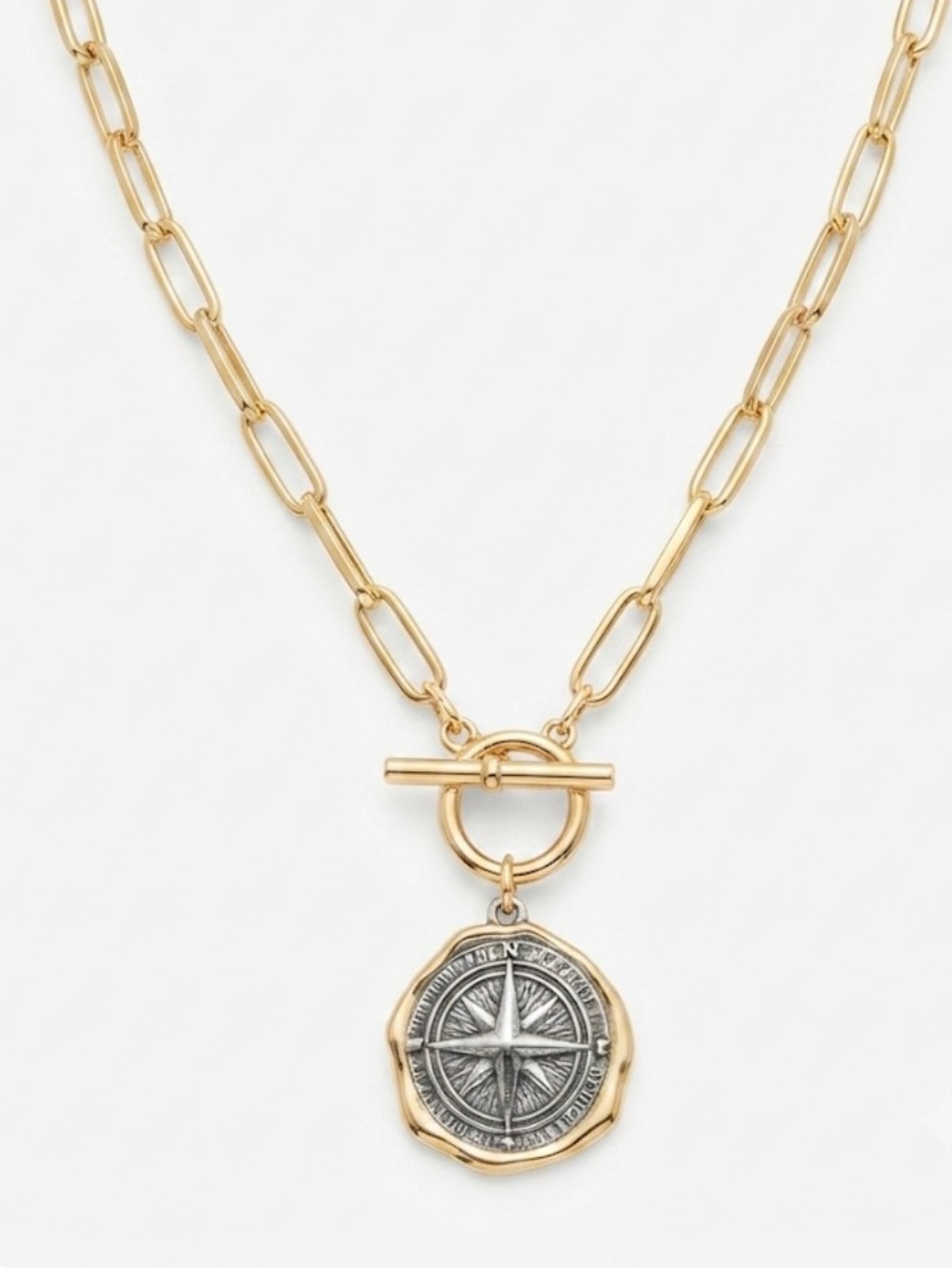 NWT ⚜️🩶⚜️ True To Form Gorgeous Reversible Compass Pendant Necklace